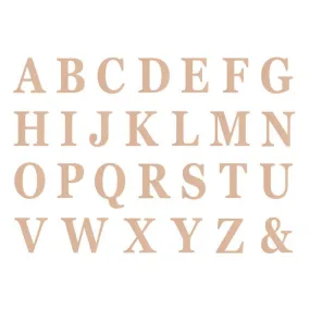 48 Lettres en Carton Adhésives Rose Gold 13,5 cm