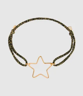 ATELIER PAULIN Partager  Bracelet Cordon Lurex Stardust Mini Étoile Gold Filled  