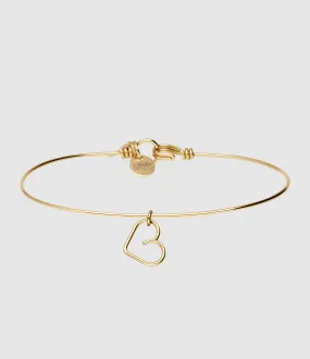 ATELIER PAULIN Partager  Jonc Nude Pure et Charms Cœur S Gold Filled  
