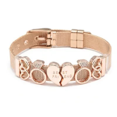 Bracelet femme tendance Best Friend Rose gold
