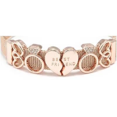 Bracelet femme tendance Best Friend Rose gold