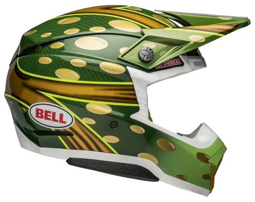 Casque bell moto 10 spherical mips McGrath replica 22 gold green