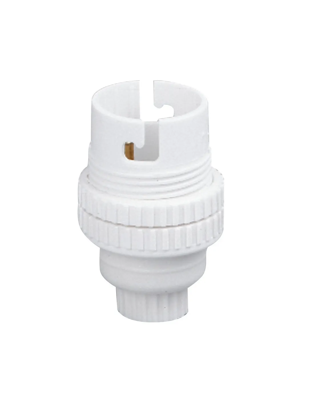 Douille b22 nylon avec passage de fil v raccord ø 11 mm simple bague -