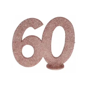 Décoration de Table 60 ans Rose Gold