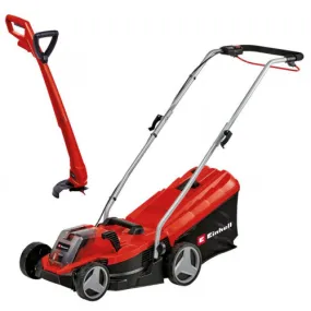 Einhell Tondeuse à gazon et coupe bordure sans fil GE-CM 18/33-2 Li...