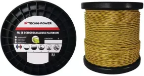 Fil de débroussailleuse nylon torsadé platinium ø3mm / 70 m Techni Power