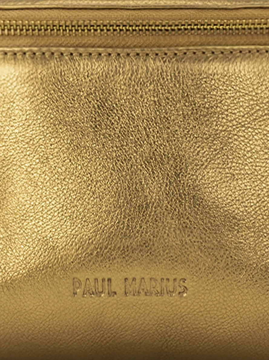 GOLD LEATHER FANNY PACK LaBanane - Bronze
