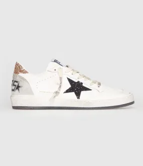 GOLDEN GOOSE Partager  Baskets Ballstar White/Black/Gold/Ice  