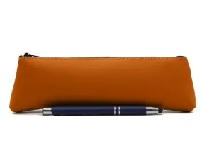 Grande trousse triangle en cuir gold