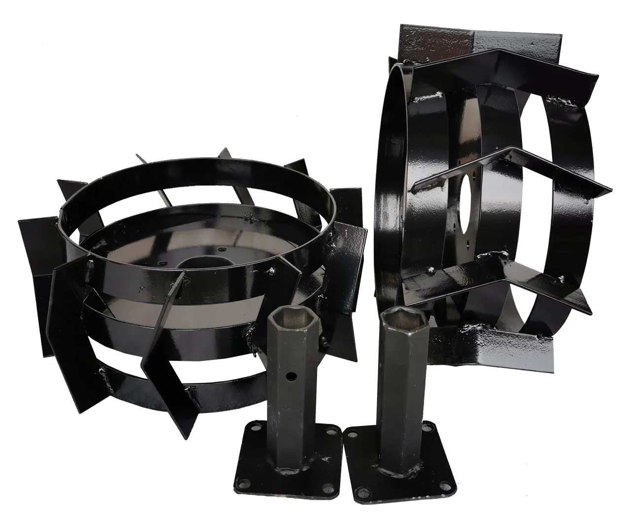 JEU DE 2 ROUES MÉTALLIQUES POUR MOTOCULTEUR "Vito" 