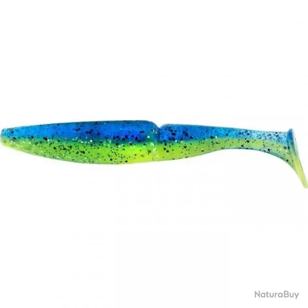 LEURRE SOUPLE SAWAMURA ONE UP SHAD 4 BLUE GOLD GLITTER