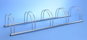 MOTTEZ - Râtelier 5 vélos éco tube rond Ø 25 acier zingué + 5 arceaux fil acier Ø 8mm zingué - B131VPR 