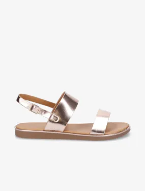 Nu-pieds classiques en simili - Rose gold