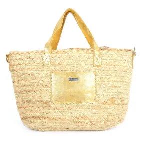 Sac bandoulière à rabat LES TROPEZIENNES "Gobi" gold | Planetebag.com