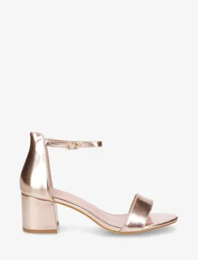 Sandales à bride classique en simili nacré - Rose gold
